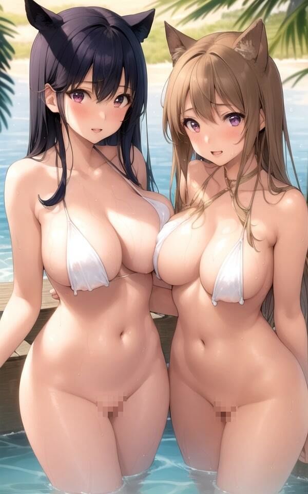 サンプル画像4:ビーチでナンパ(AI研究所) [d_379489]