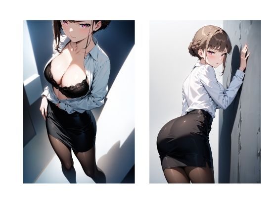 サンプル画像2:無口で厳しい先輩は実はいろいろと優しかった件(ao) [d_379502]