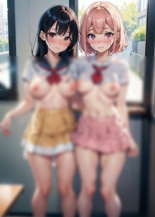 サンプル画像6:変態露出狂の女の子たち「ハーレム学園」(soda) [d_379543]