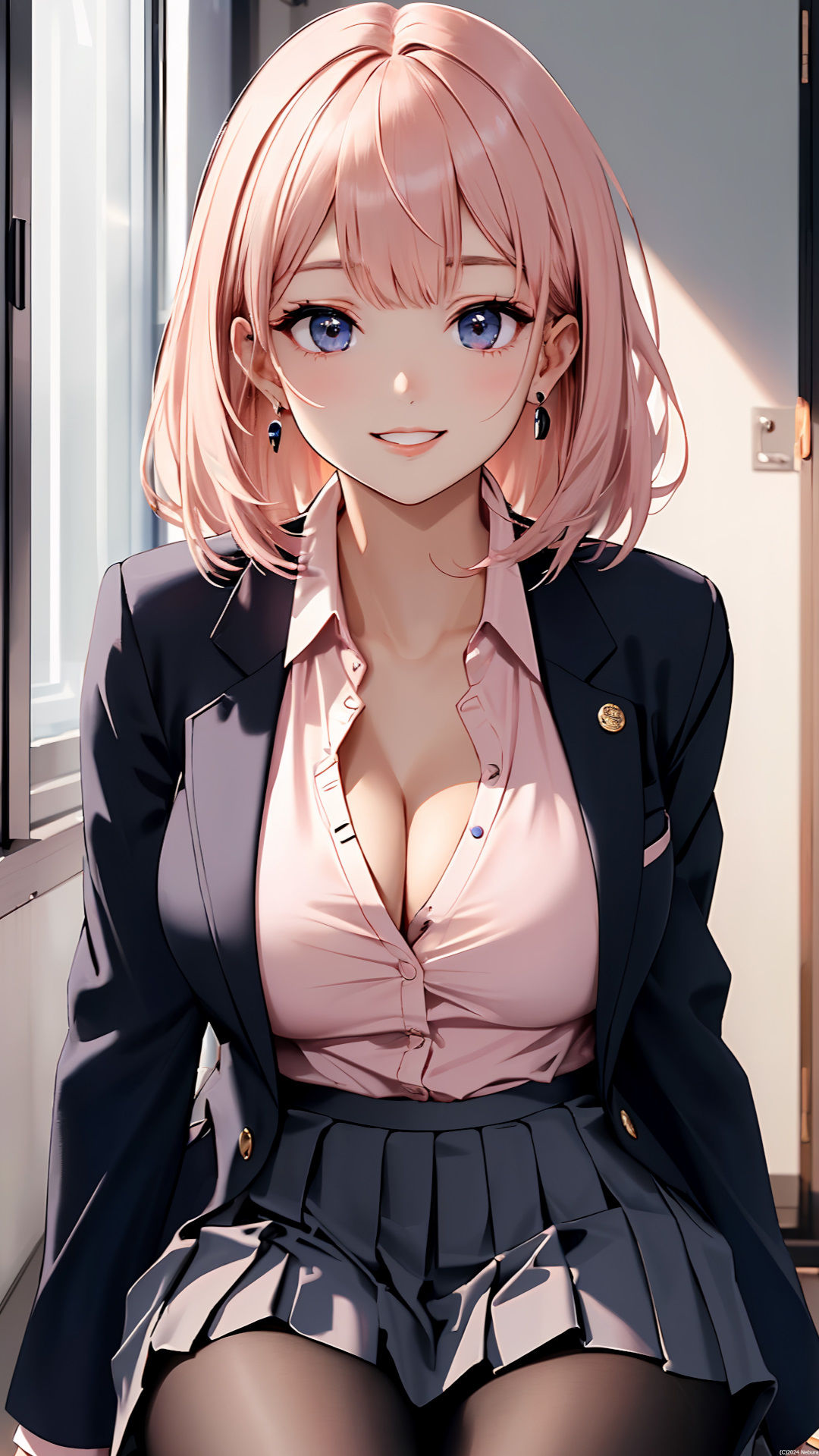 サンプル画像2:ボタン開けすぎなJ〇ギャルたちのイラスト集(ネビュラの研究所) [d_379558]