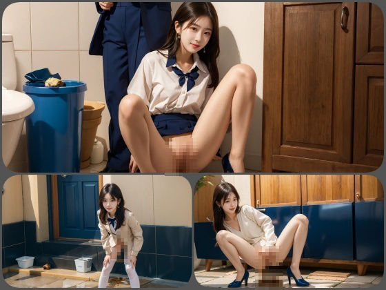 サンプル画像2:新任教師の排泄AI画像集 Vol.2(べっぴんアート) [d_379703]