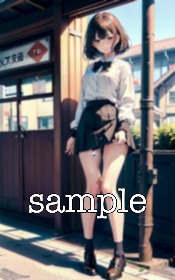 サンプル画像1:ぱんちら特集！JKの帰り道でパンチラ・・見せつける痴女がパンツを売ってくれた・・(今晩のおかずプロモーション) [d_379723]