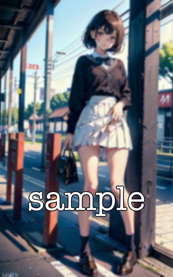 サンプル画像2:ぱんちら特集！JKの帰り道でパンチラ・・見せつける痴女がパンツを売ってくれた・・(今晩のおかずプロモーション) [d_379723]