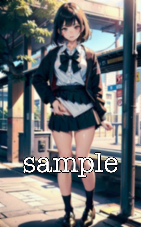 サンプル画像5:ぱんちら特集！JKの帰り道でパンチラ・・見せつける痴女がパンツを売ってくれた・・(今晩のおかずプロモーション) [d_379723]