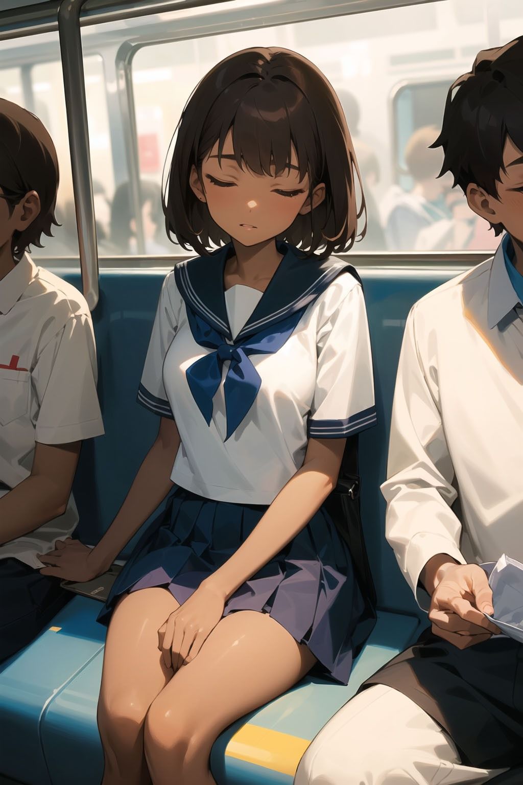 サンプル画像1:痴●が多いと噂の通学電車(BOX-D) [d_379823]