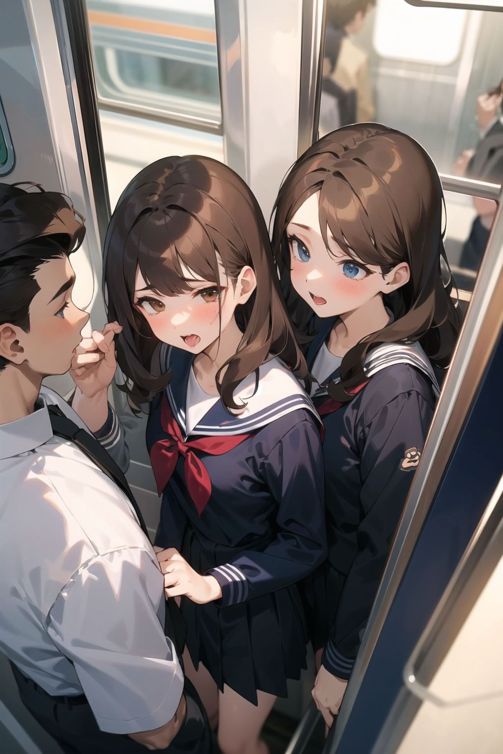 サンプル画像1:痴●が多いと噂の通学電車2(BOX-D) [d_379830]