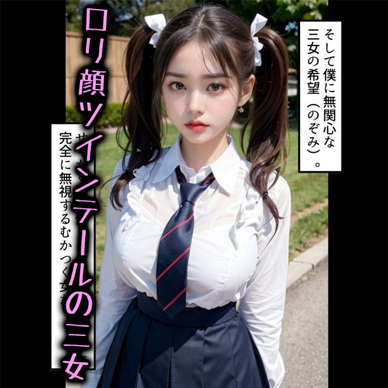 サンプル画像3:催●スマホで美人三姉妹を種付けしまくった結果・・・(えちえちハイスクール) [d_379885]