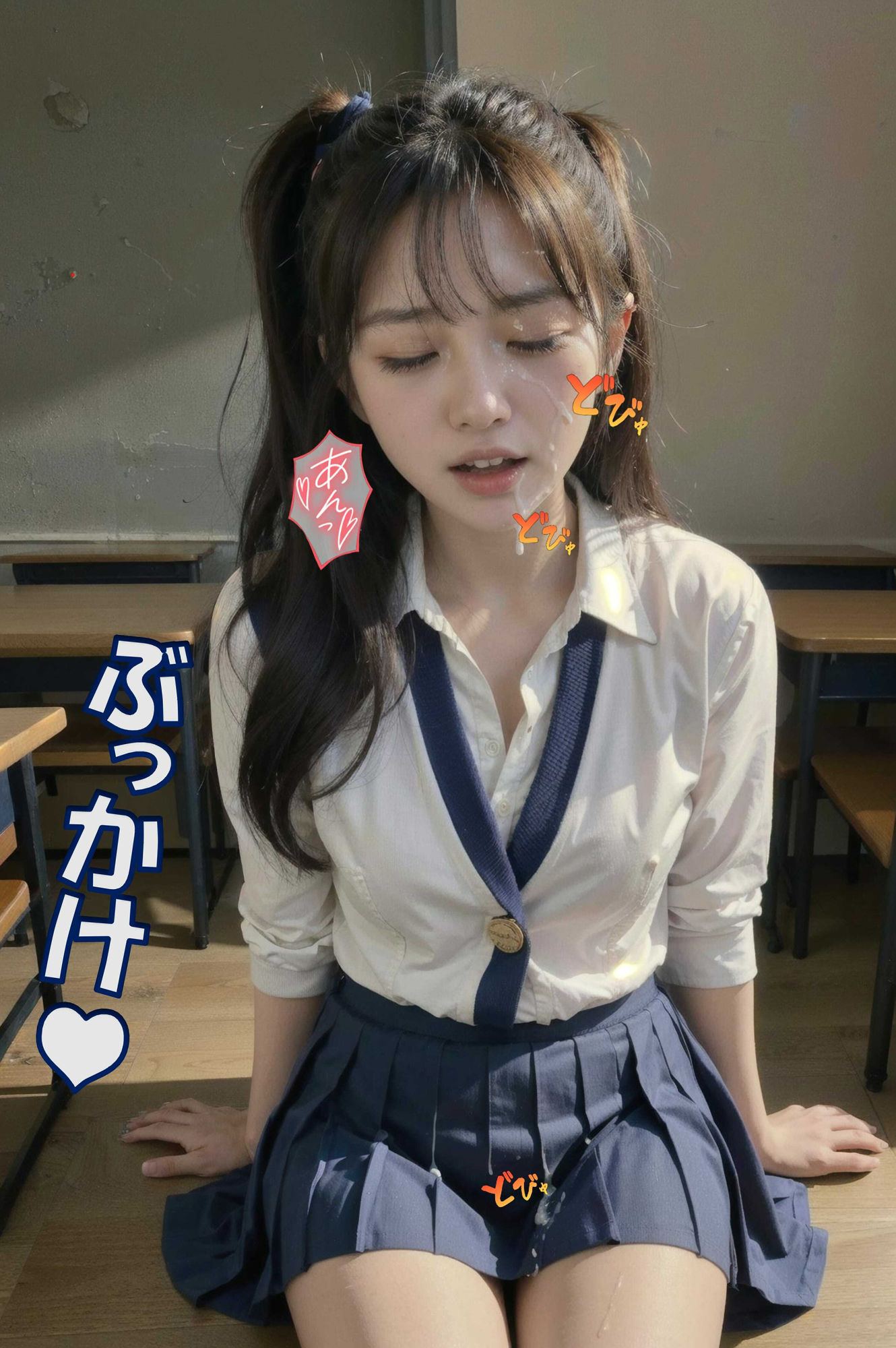 サンプル画像2:JK舌だし、フェラ、ぶっかけ写真集(エロエロ委員) [d_379957]