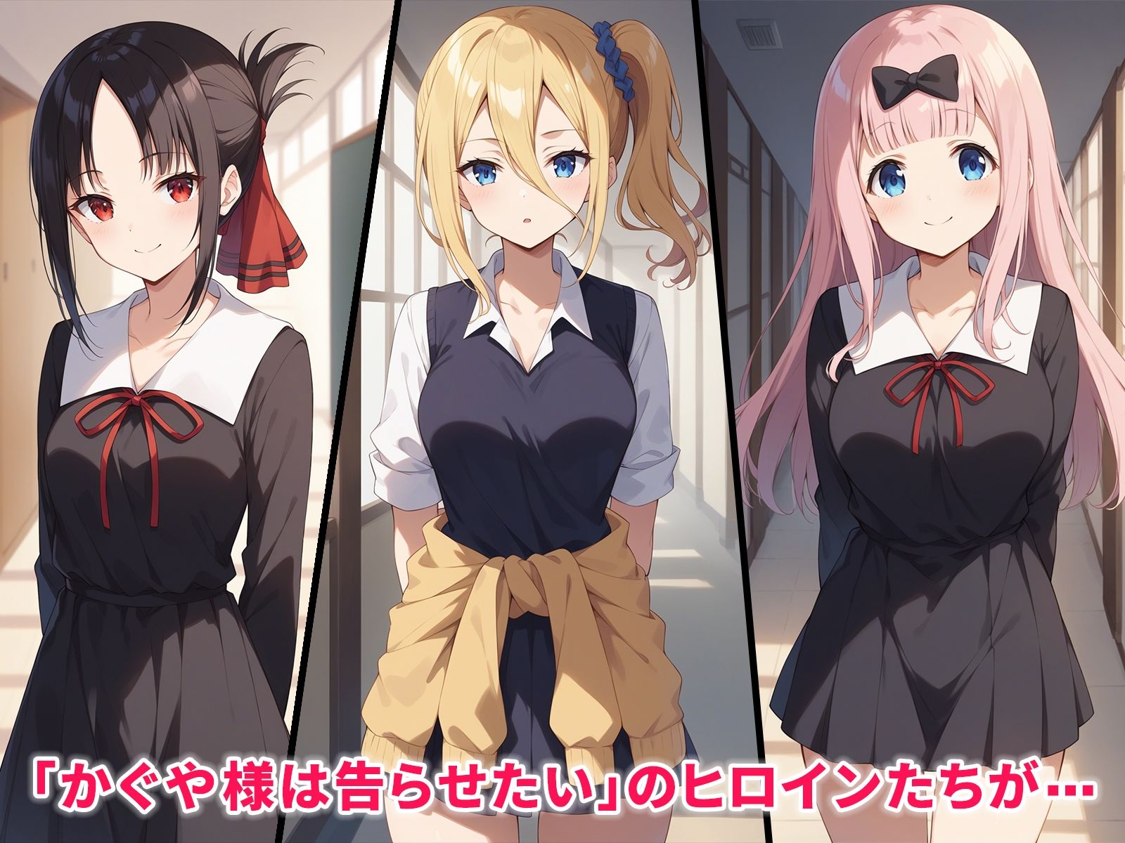 サンプル画像1:秀知院学園の美少女トリオが催●おじさんに全員チン負けして寝取られ孕まされる話(ぶるーと) [d_380146]