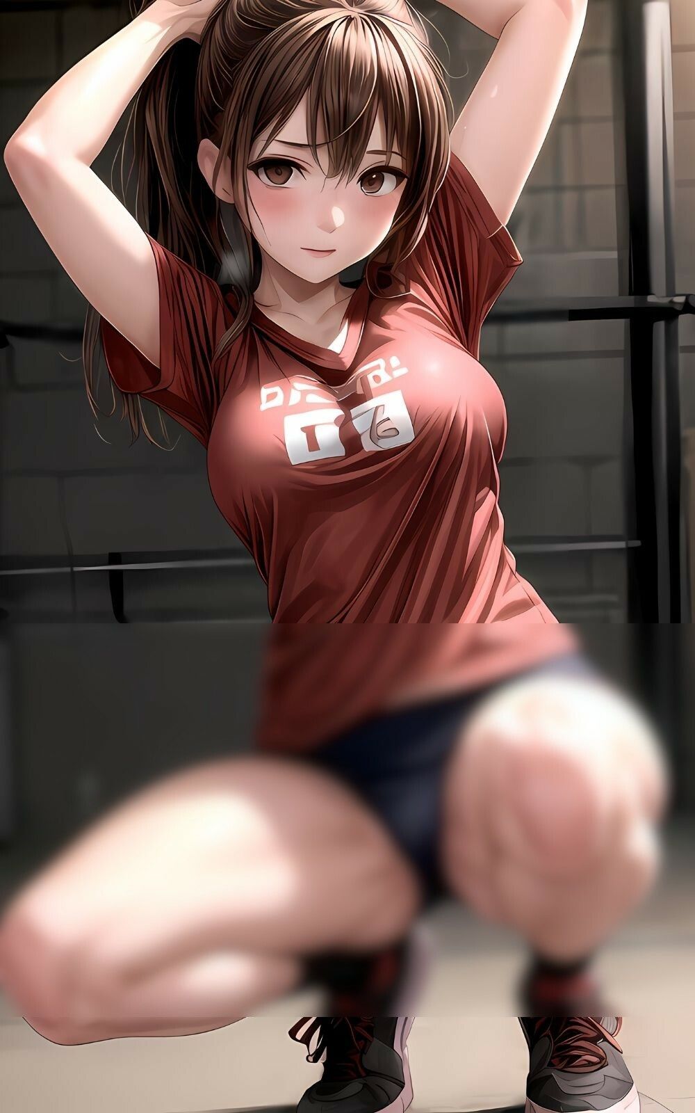 サンプル画像1:【スジ特化】女子バレー部の開脚スクワット(hassanH2) [d_380163]