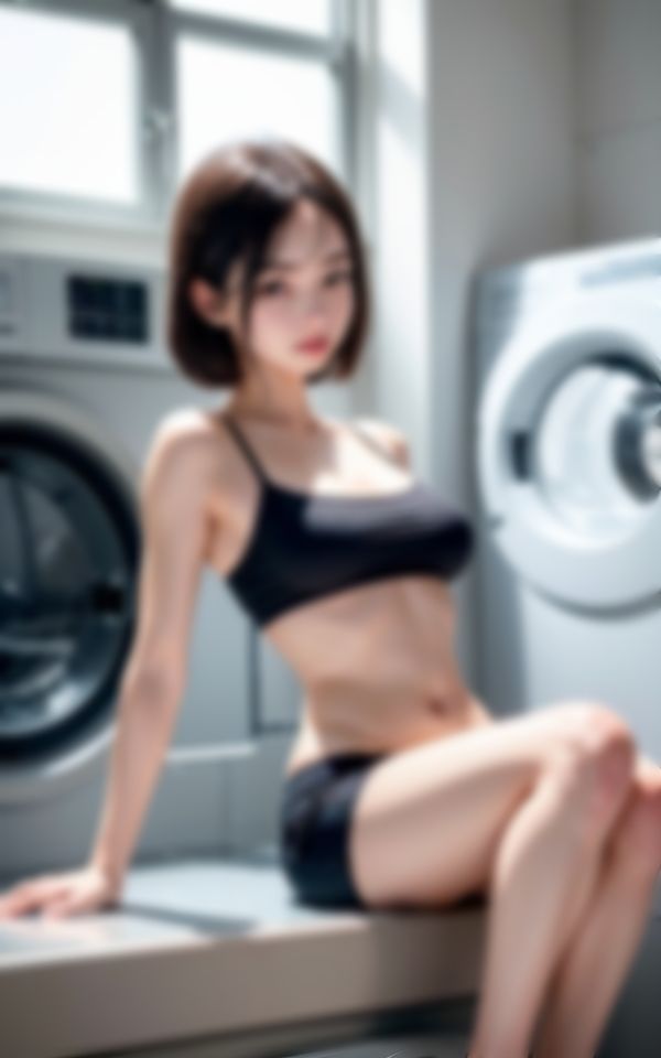 サンプル画像3:コインランドリーを占領する陸上部の美人先輩と2人きりになって…。(えいあい出版) [d_380171]