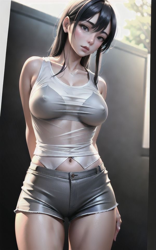 サンプル画像2:クールな美少女に誘われて…私と○○〇しませんか？(伝説のAI企画) [d_380222]