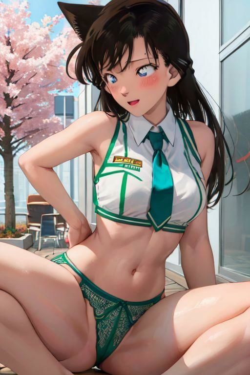 サンプル画像2:名探偵コナ◯ ◯利 蘭みたいなお姉ちゃん(縦軸と無花果) [d_380242]