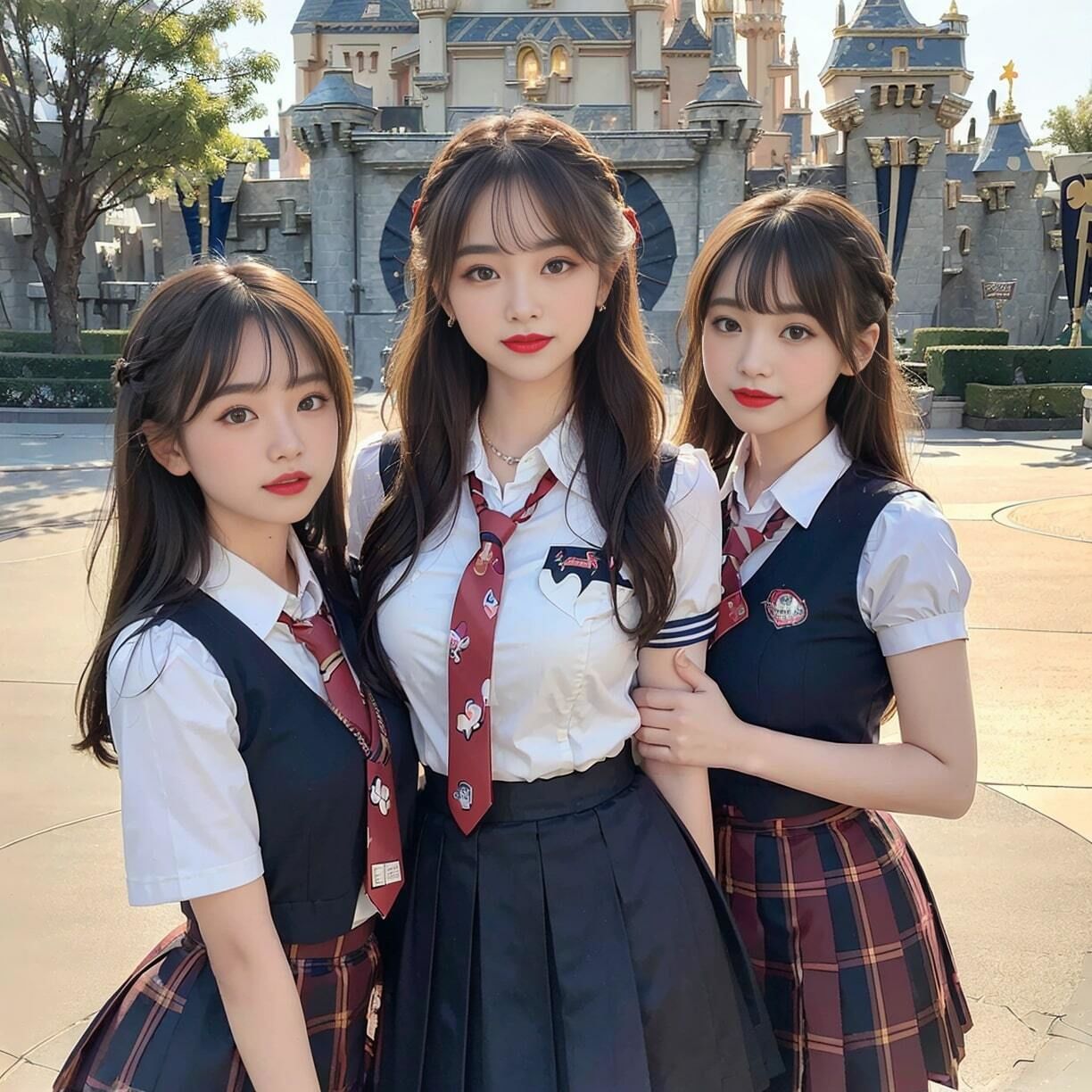 サンプル画像1:やりちんの俺から見た制服少女たち(eeAI) [d_380293]