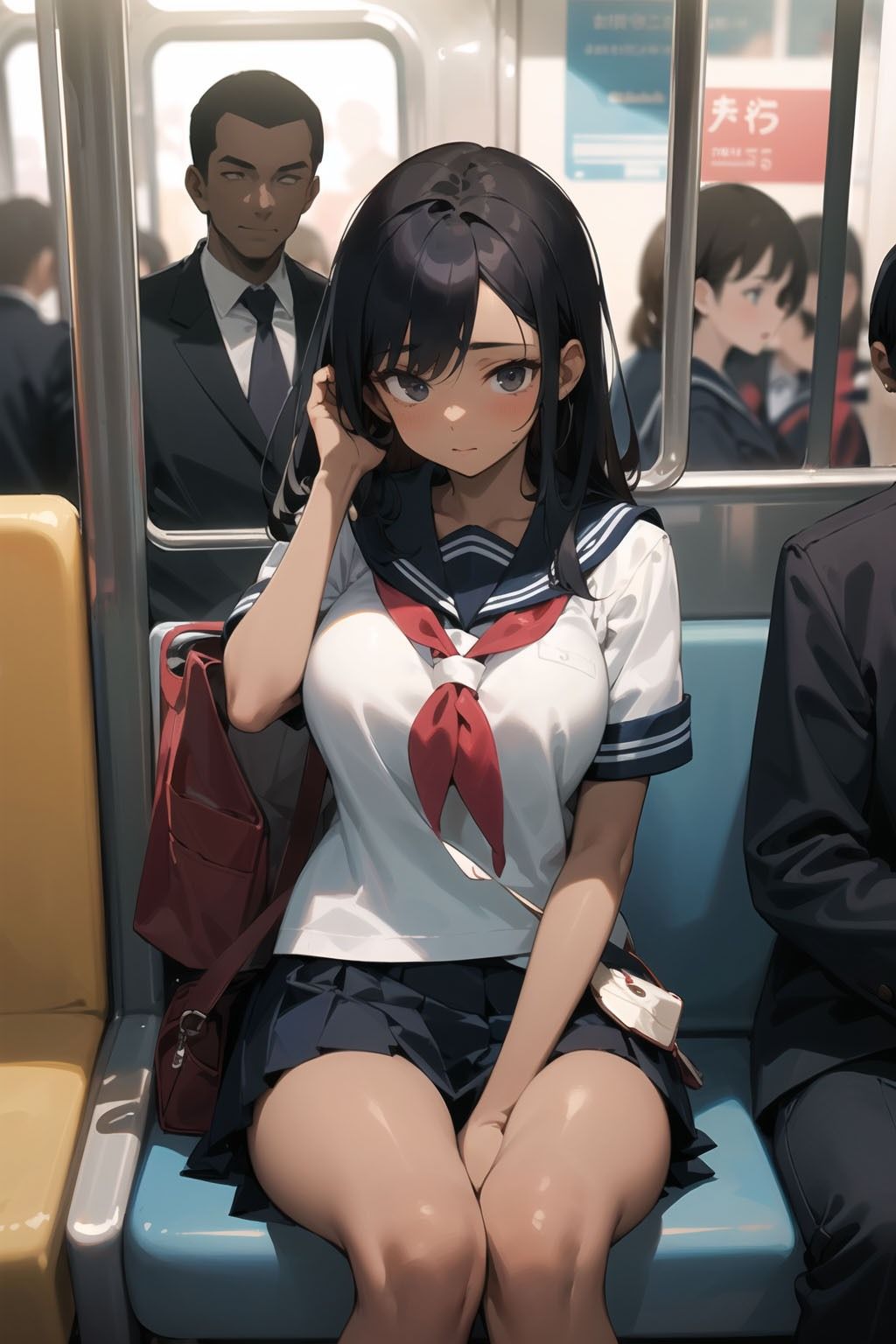 サンプル画像1:痴●が多いと噂の通学電車3(BOX-D) [d_380327]