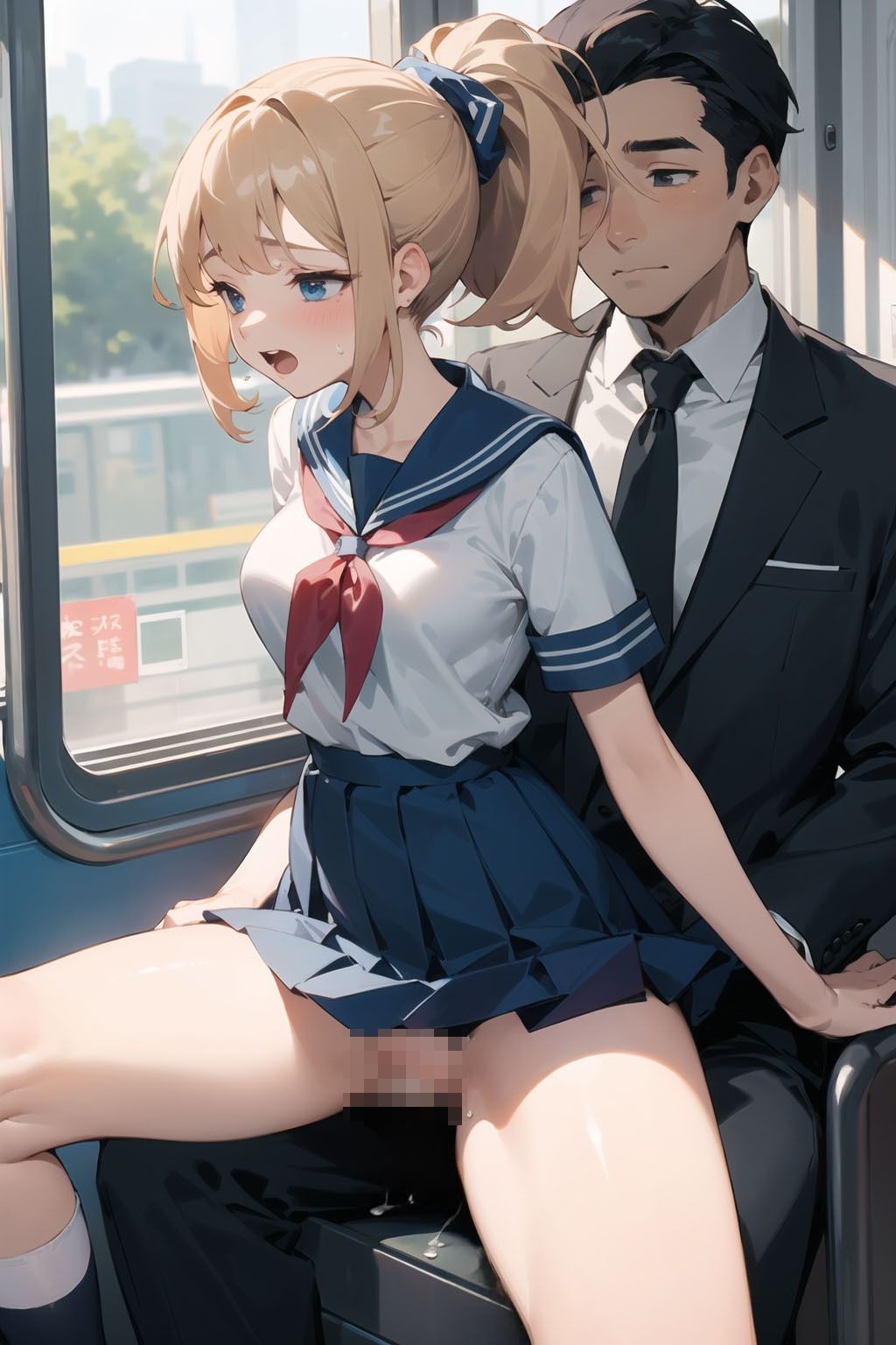 サンプル画像3:痴●が多いと噂の通学電車3(BOX-D) [d_380327]