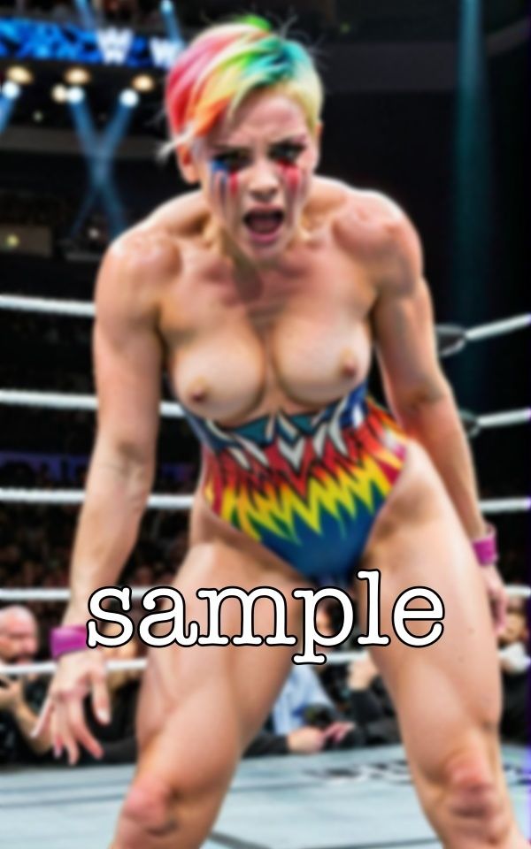 サンプル画像5:レスラーに本物の寝技でわからせ全裸！プロレスの戦いでおっぱい丸出しスペシャル！(ANAZON企画) [d_380351]