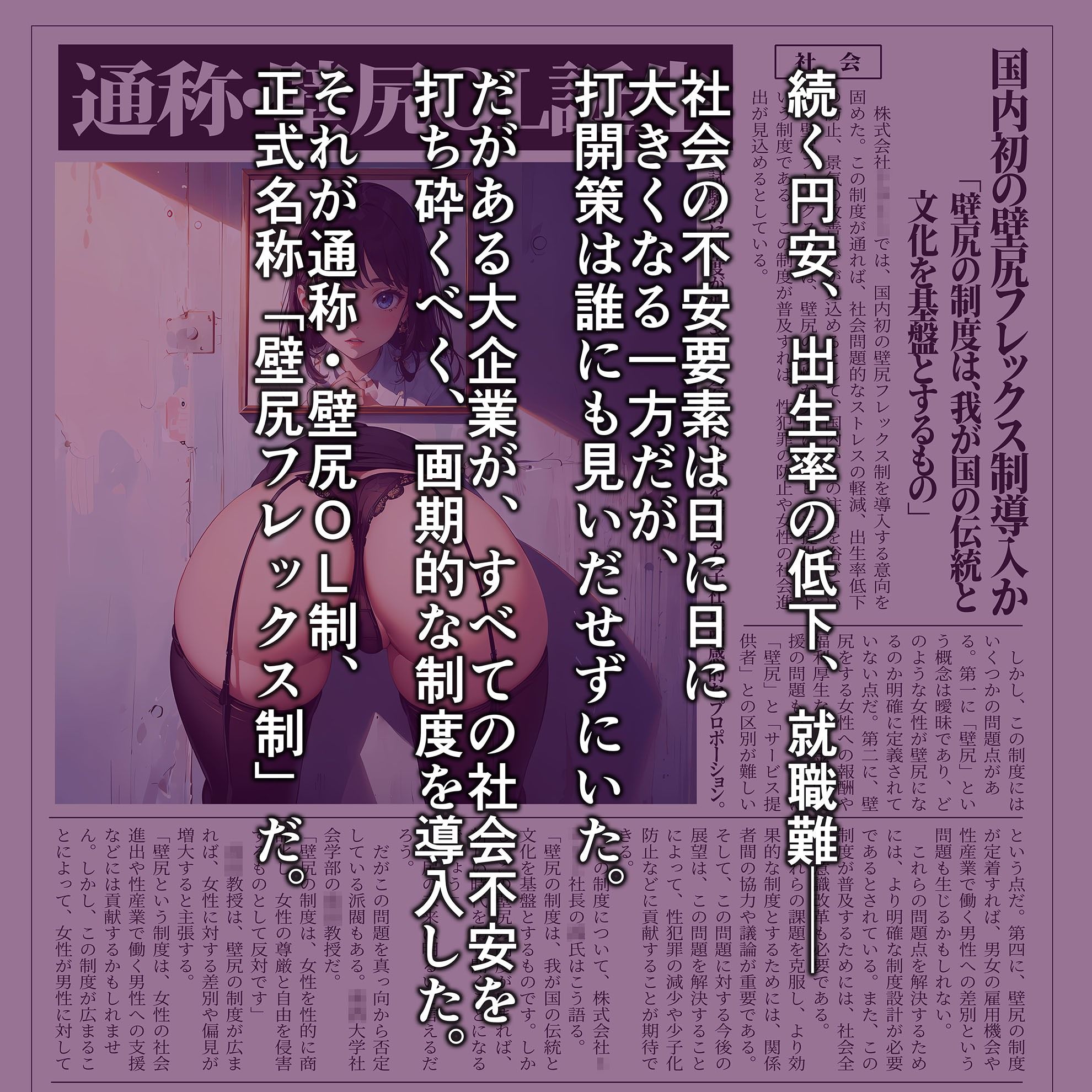 サンプル画像2:壁尻課に配属されたOL 〜業務命令でドスケベオブジェ化〜(ラビットフット) [d_380508]