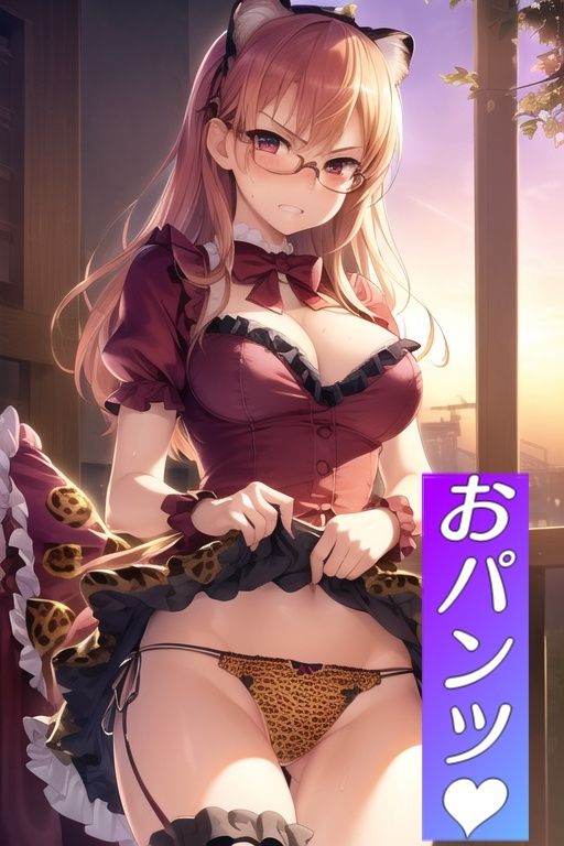 サンプル画像3:嫌顔スカートたくし上げパンツ〜ゴスロリ編〜(AIパンツ部) [d_380523]