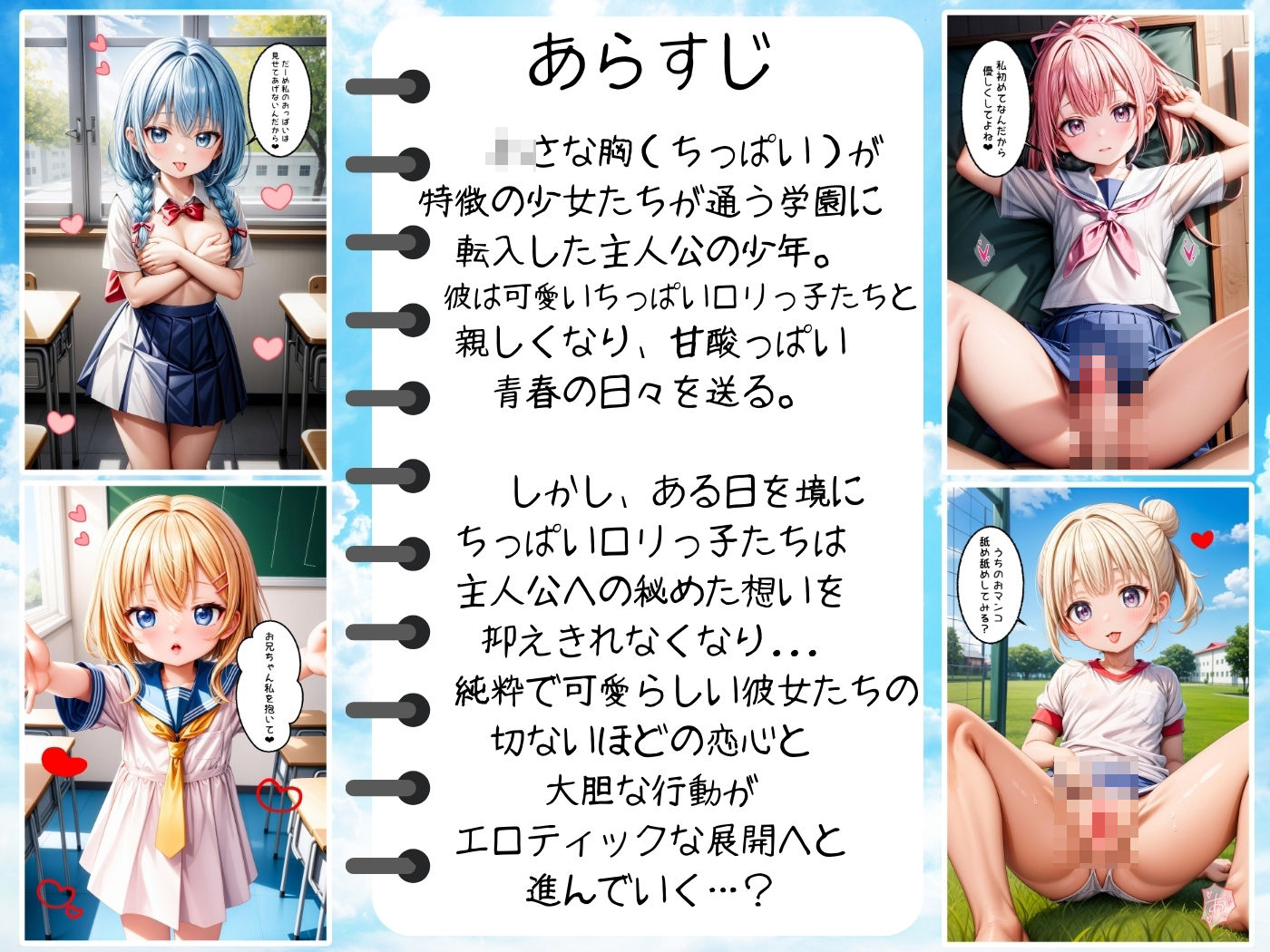 サンプル画像1:ちっぱいロリの○さな胸のトキメキ【セリフ付き】(変態紳士) [d_380526]