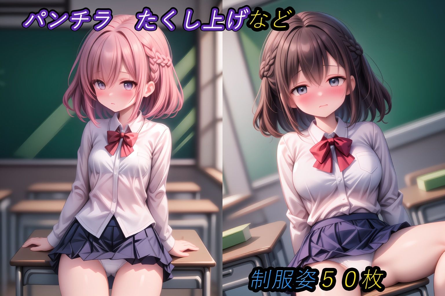 サンプル画像1:発情少女達の濡れた身体2-［貧乳］-制服・下着・裸(KAW-AI-アイは正義) [d_380827]