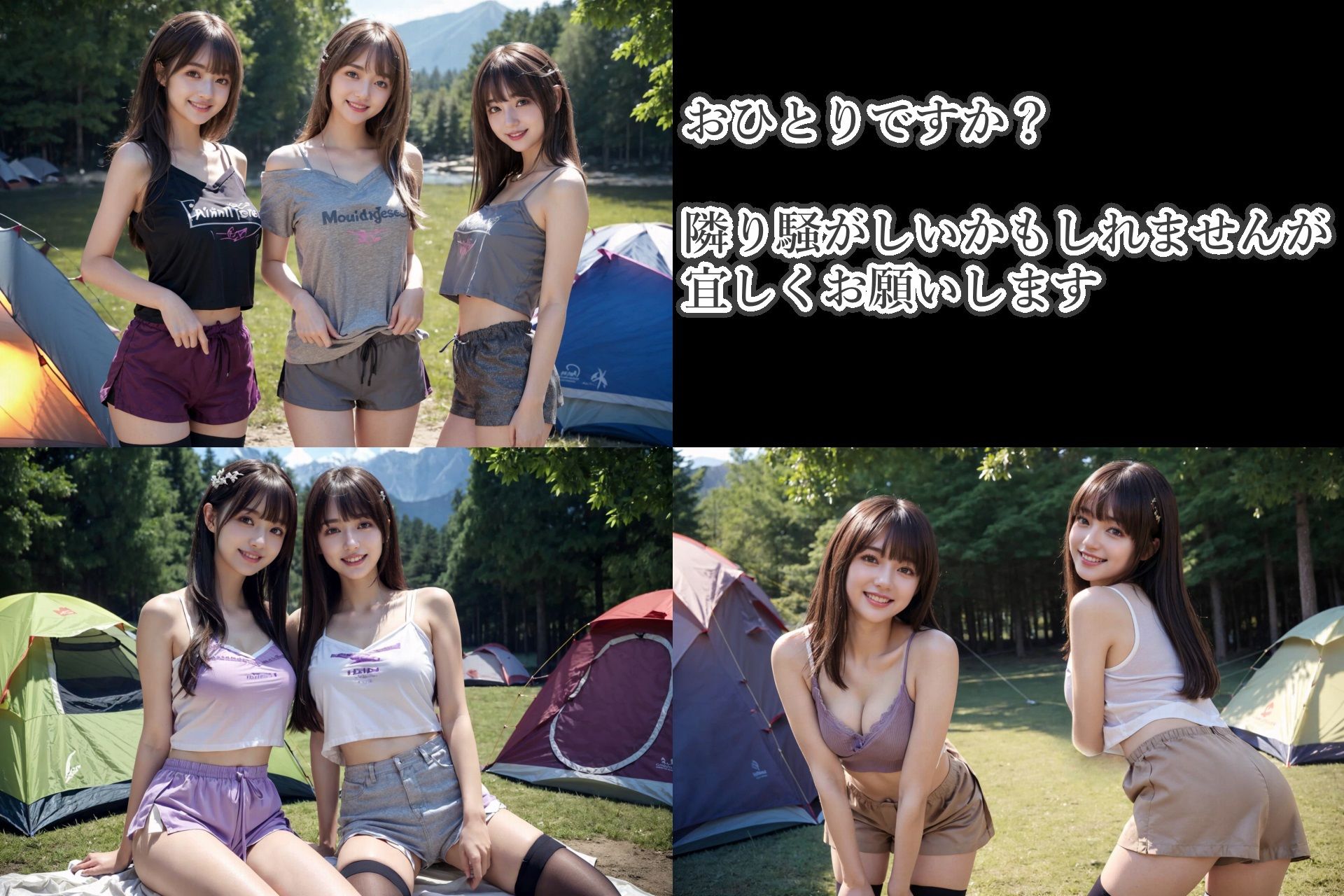 サンプル画像2:開放的すぎるキャンプガール(PacificOcean) [d_380841]