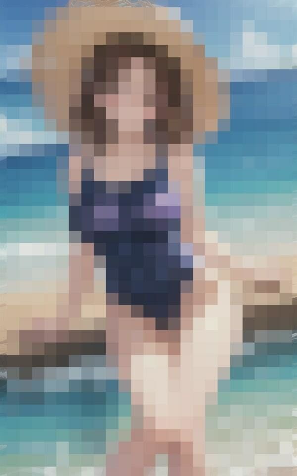 サンプル画像1:年上巨乳美女と真夏の海水浴(STAR美女図鑑) [d_380856]