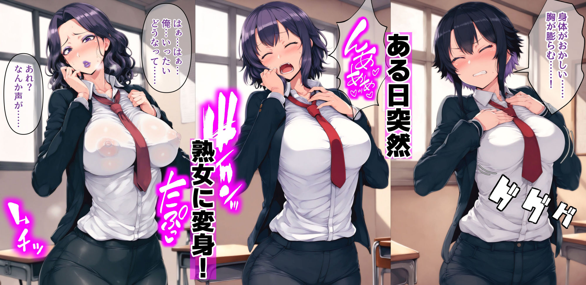 サンプル画像3:熟女化病にかかったオレ〜ドスケベ熟女TSF〜(愛座久堂の館) [d_380918]