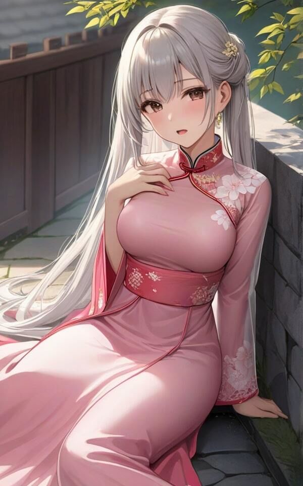 サンプル画像3:美人が着た伝統衣装 ちょっと生地が薄いかな？(半熟プリン) [d_381030]