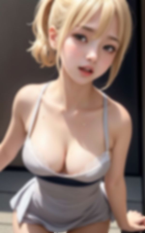 サンプル画像1:おっぱいがデカすぎる金髪女学生とラブラブ青春画像集(美人ズ) [d_381135]