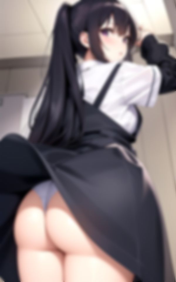 サンプル画像4:童貞くんに美尻を見せつけてくる生意気な淫乱女学生(AI女神) [d_381141]