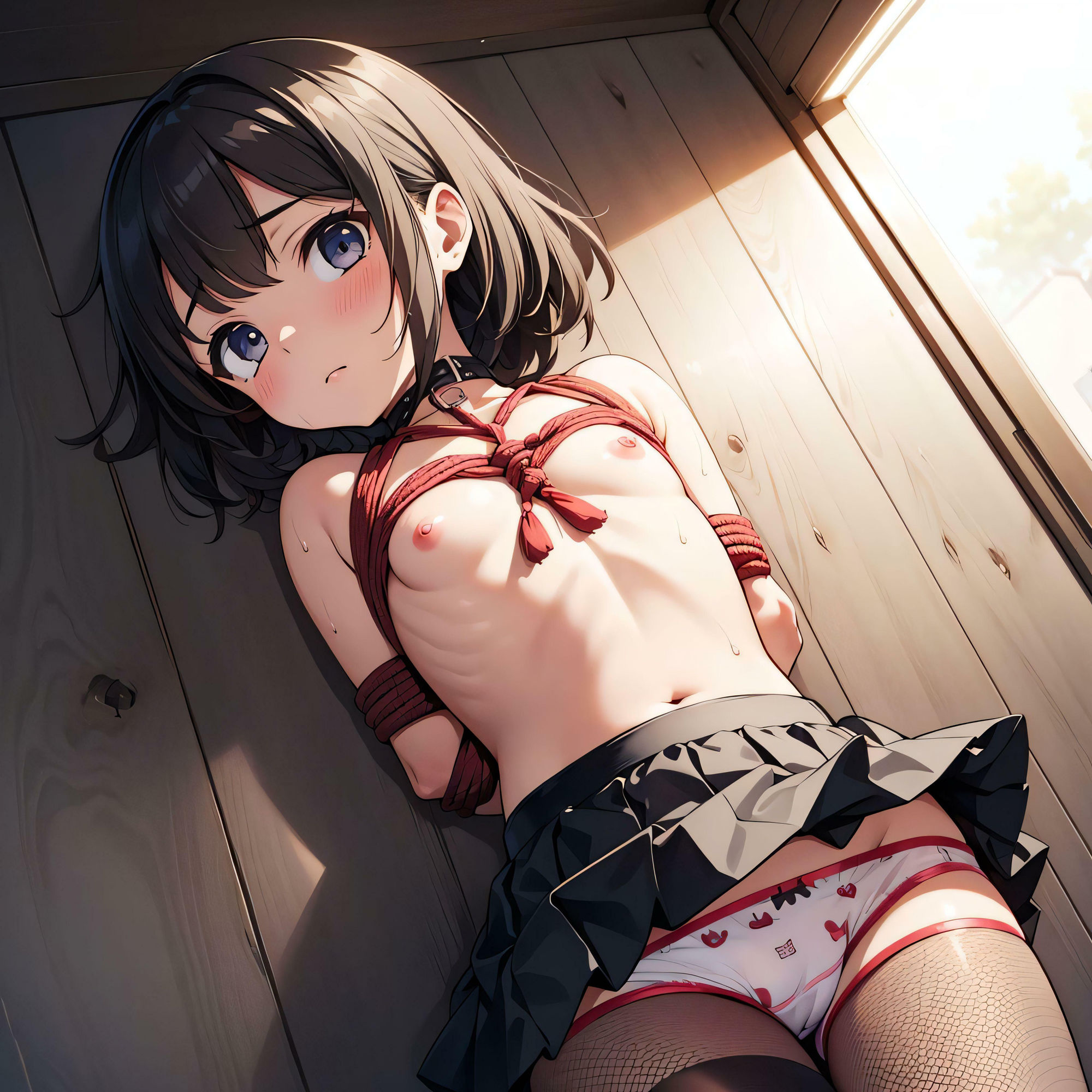 サンプル画像6:緊縛少女・璃子の淫らな願望〜縛られて感じる秘密の悦び〜(心の彩り) [d_381207]