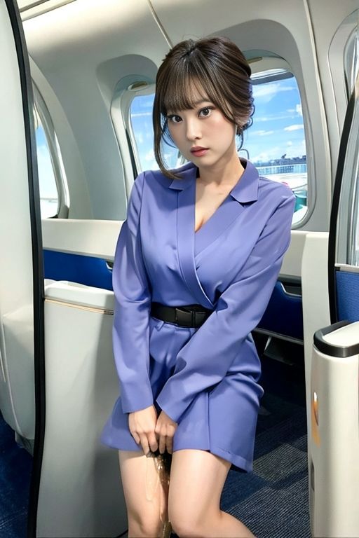 サンプル画像1:おもらしCA(P-AI planning) [d_381351]