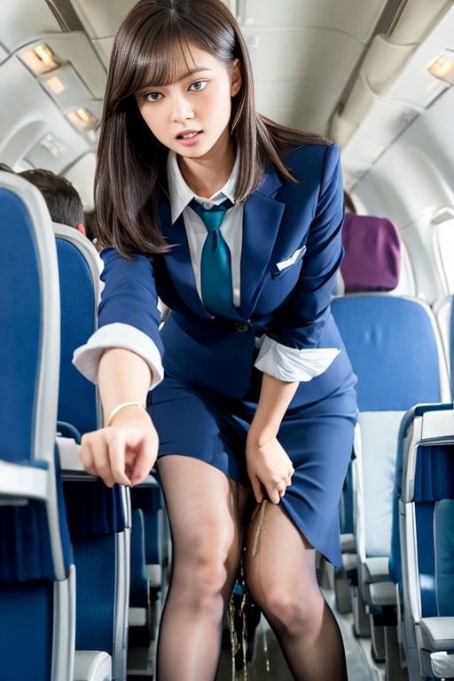 サンプル画像3:おもらしCA(P-AI planning) [d_381351]