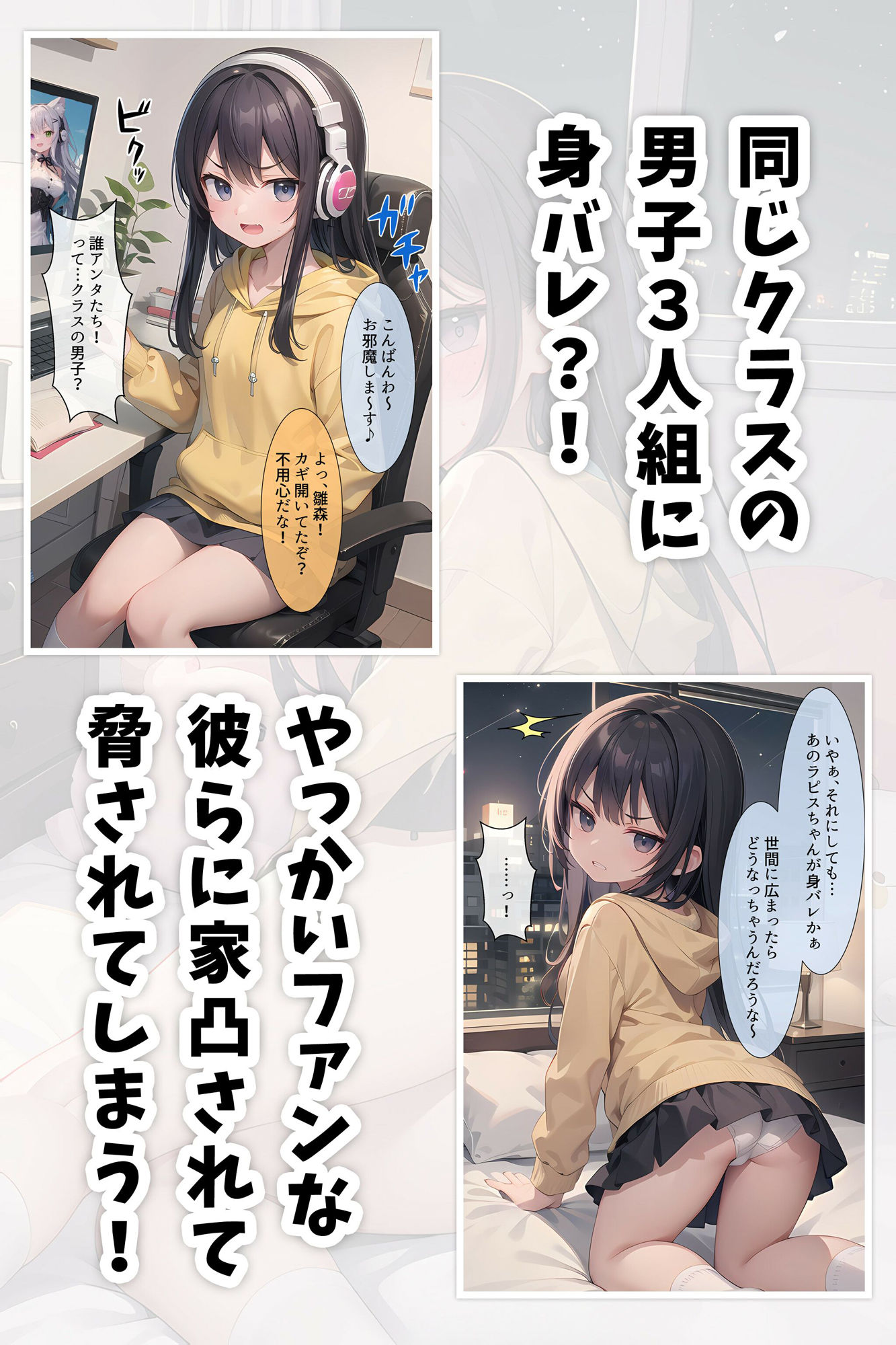 サンプル画像3:超人気ライバーがクラスの男子に身バレ？！家凸＆処女を奪われ、学校では言いなりに…最後は堕ちていく様を配信で晒され完堕ち宣言。 Liver Dream！！(0番のりば) [d_381397]