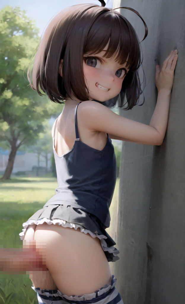 サンプル画像5:【200枚】『公園お遊戯4』〜ガマンできない少女たち〜(AI Surufumi 摺文愛) [d_381402]