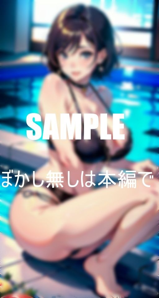 サンプル画像4:いやらし過ぎる美熟女たち公共のプールでも抑えられない淫乱童貞チ〇ポを物色しまくる奥様たち溢れ出す性欲(いサークル) [d_381419]