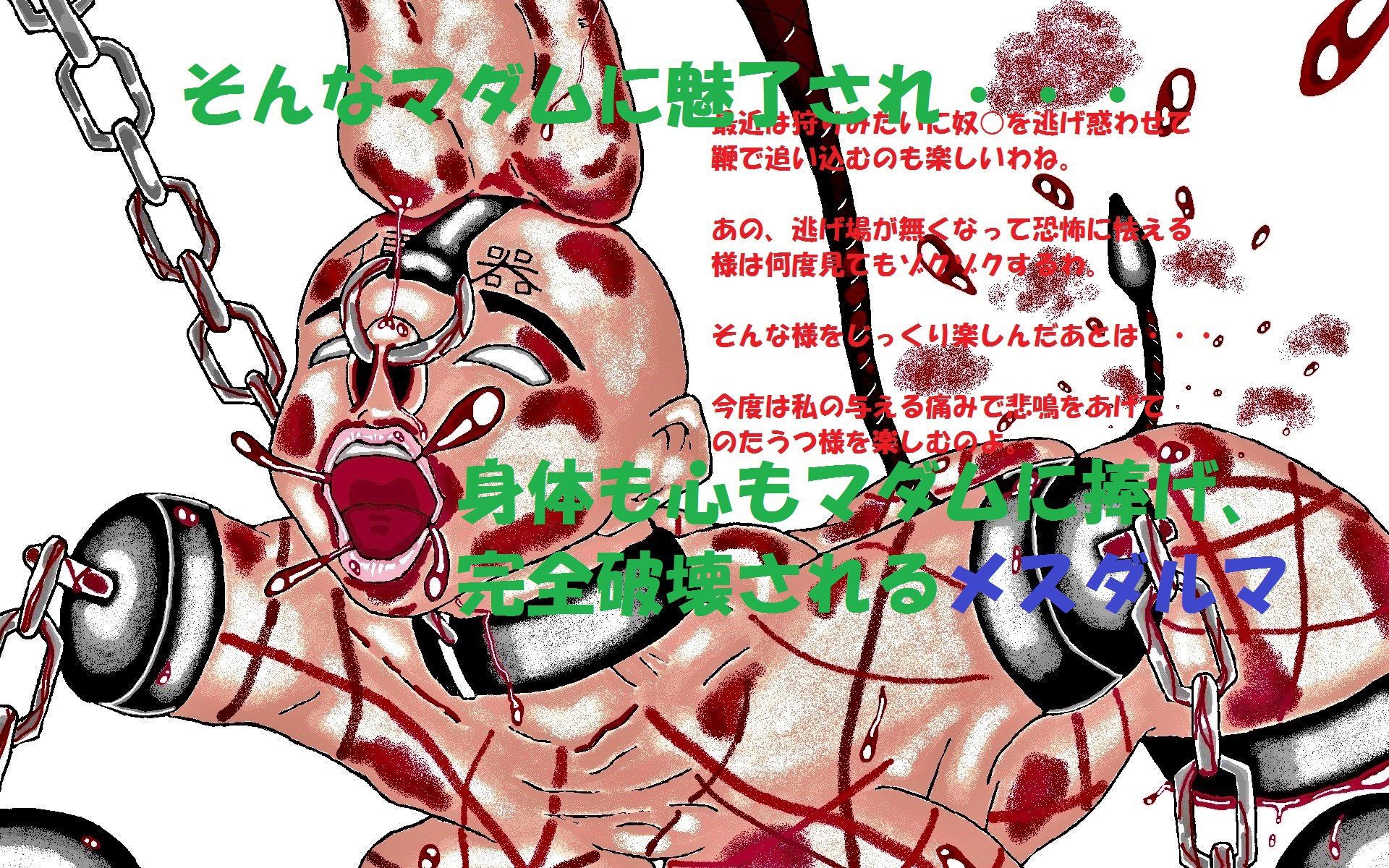 サンプル画像2:サディストマダムのメスダルマ八つ裂き鞭地獄破壊(とらんぷる) [d_381425]