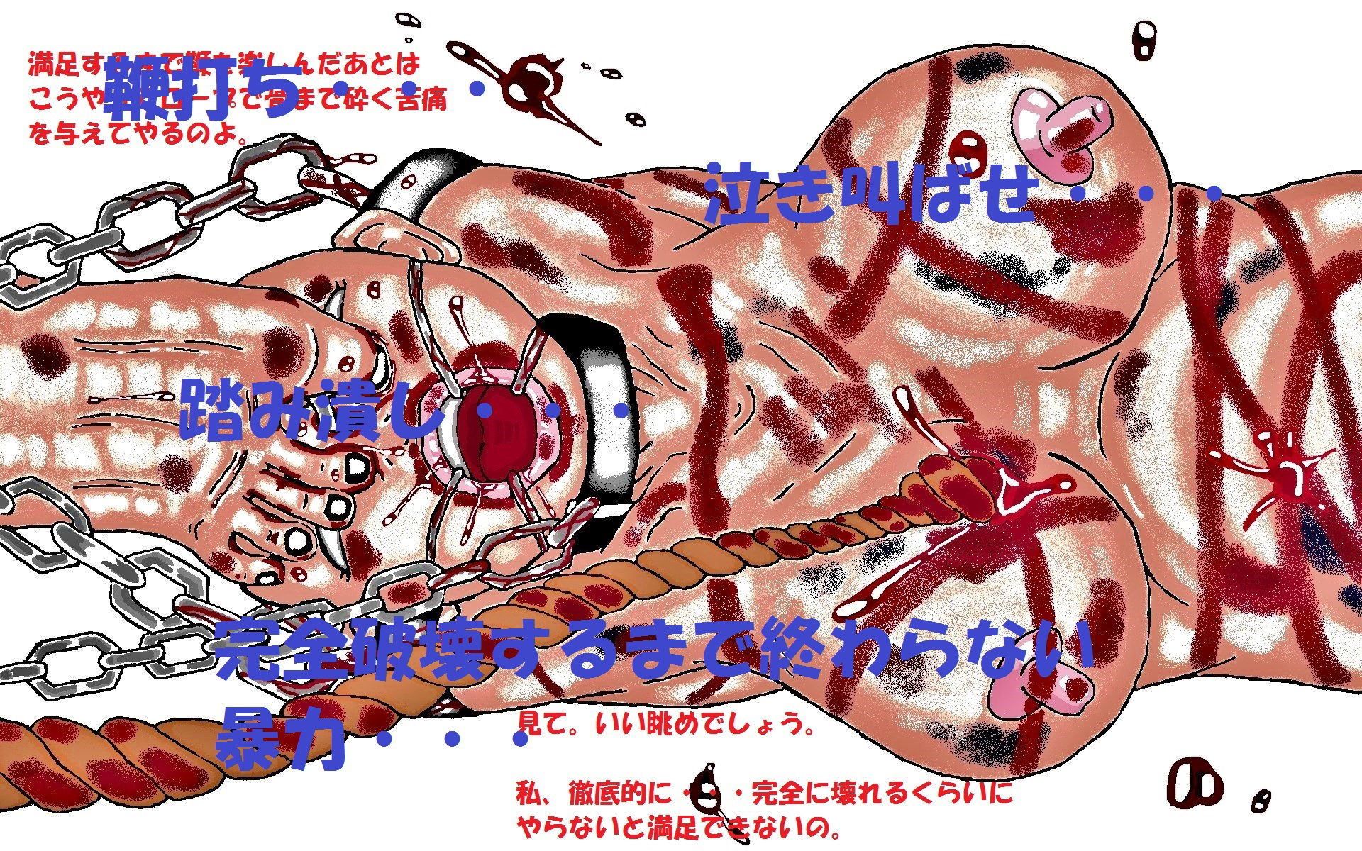 サンプル画像3:サディストマダムのメスダルマ八つ裂き鞭地獄破壊(とらんぷる) [d_381425]