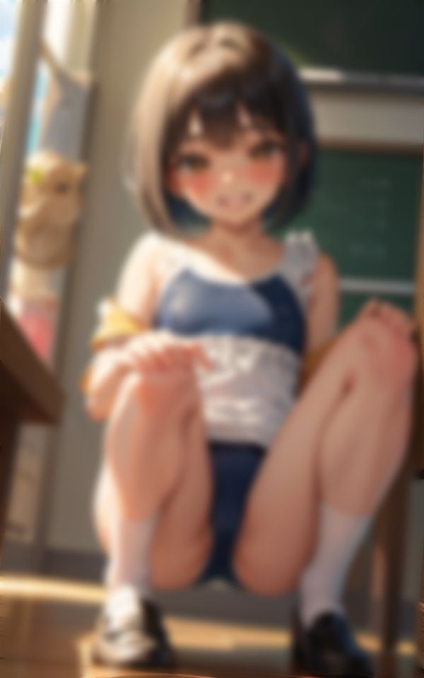 サンプル画像4:イタズラ少女のムチムチM字 スク水編(panpanyama＋3) [d_381430]