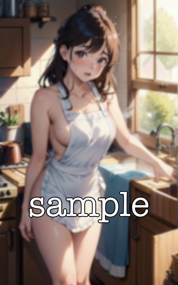 サンプル画像1:えちエプロン特集105連発！ご主人の召使は裸のエプロンGカップスペシャル！(トリビアの熟女) [d_381527]