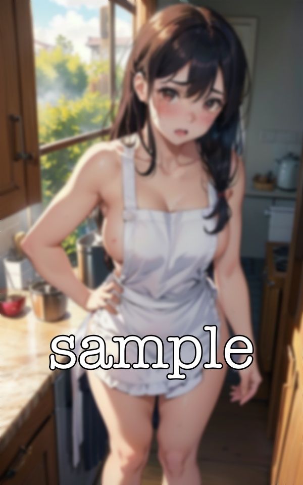 サンプル画像2:えちエプロン特集105連発！ご主人の召使は裸のエプロンGカップスペシャル！(トリビアの熟女) [d_381527]