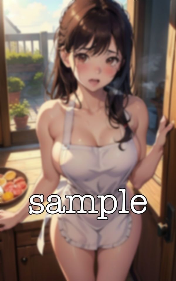 サンプル画像4:えちエプロン特集105連発！ご主人の召使は裸のエプロンGカップスペシャル！(トリビアの熟女) [d_381527]