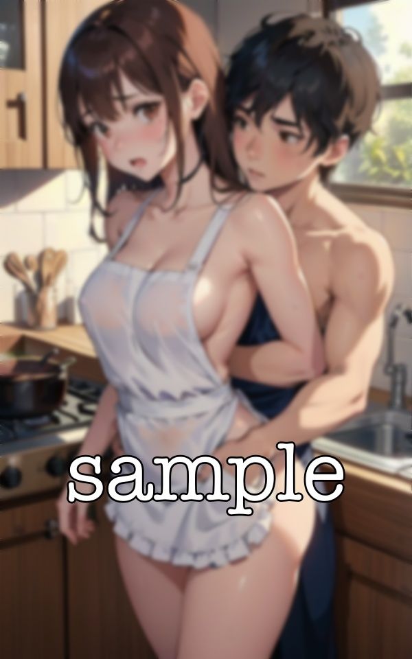 サンプル画像6:えちエプロン特集105連発！ご主人の召使は裸のエプロンGカップスペシャル！(トリビアの熟女) [d_381527]