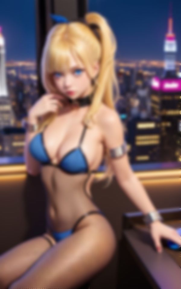 サンプル画像2:エロすぎるおっぱいで色仕掛けしてきた新人カジノバニーちゃん(えい愛AI) [d_381606]