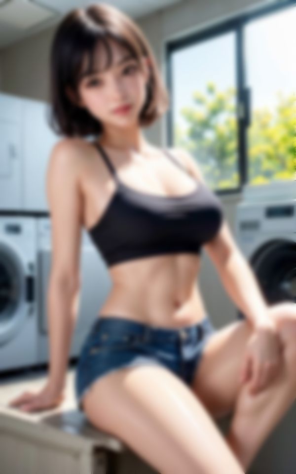 サンプル画像1:淫乱女子大生がコインランドリーでHな撮影会(おやすみCAちゃん) [d_381610]