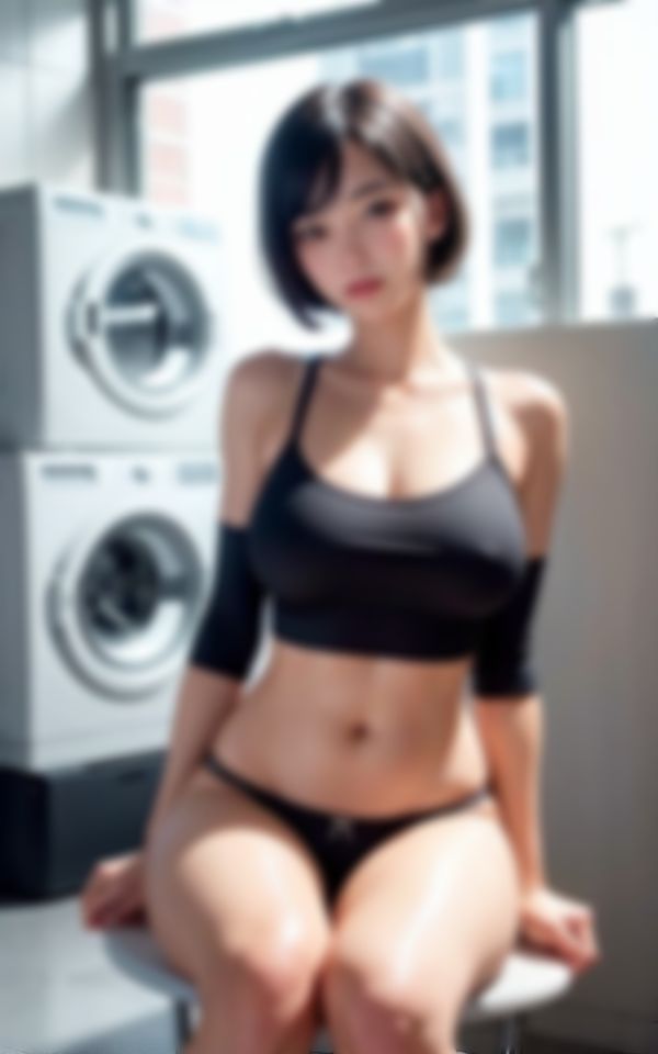 サンプル画像4:淫乱女子大生がコインランドリーでHな撮影会(おやすみCAちゃん) [d_381610]