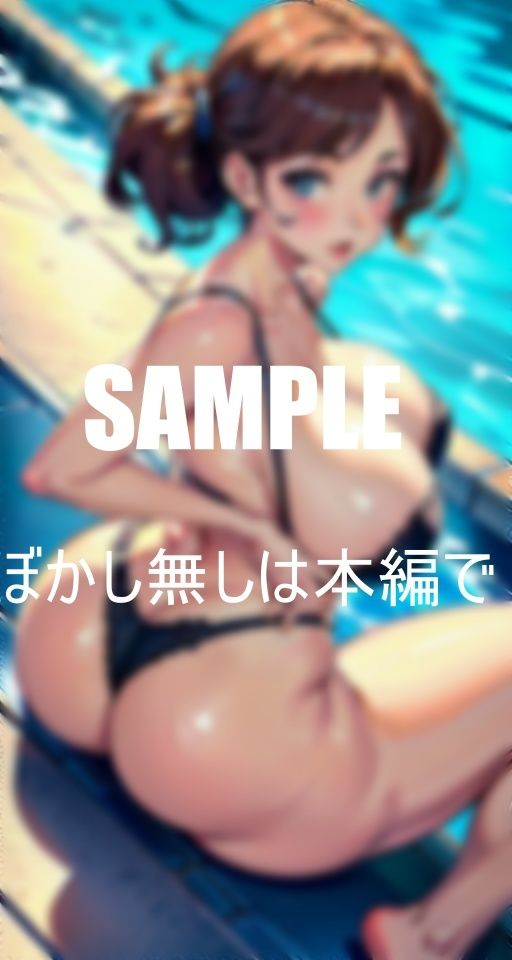 サンプル画像3:お尻フェチ必見プールで若い男たちを物色する下着熟女たちビンビンチ〇ポでハメて欲しくて我慢できない濡れたオ○○コ(いサークル) [d_381789]