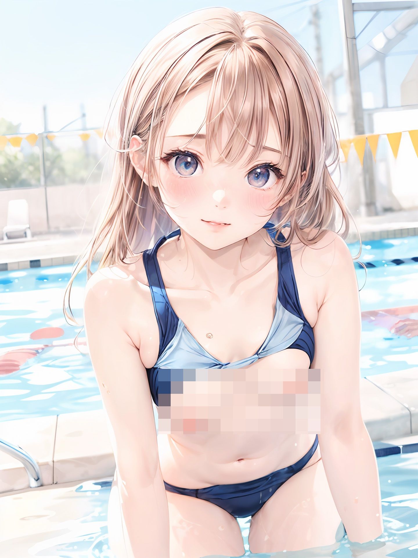 サンプル画像1:水泳女子のえっちなじかん！(えちえちAIイラスト) [d_381794]