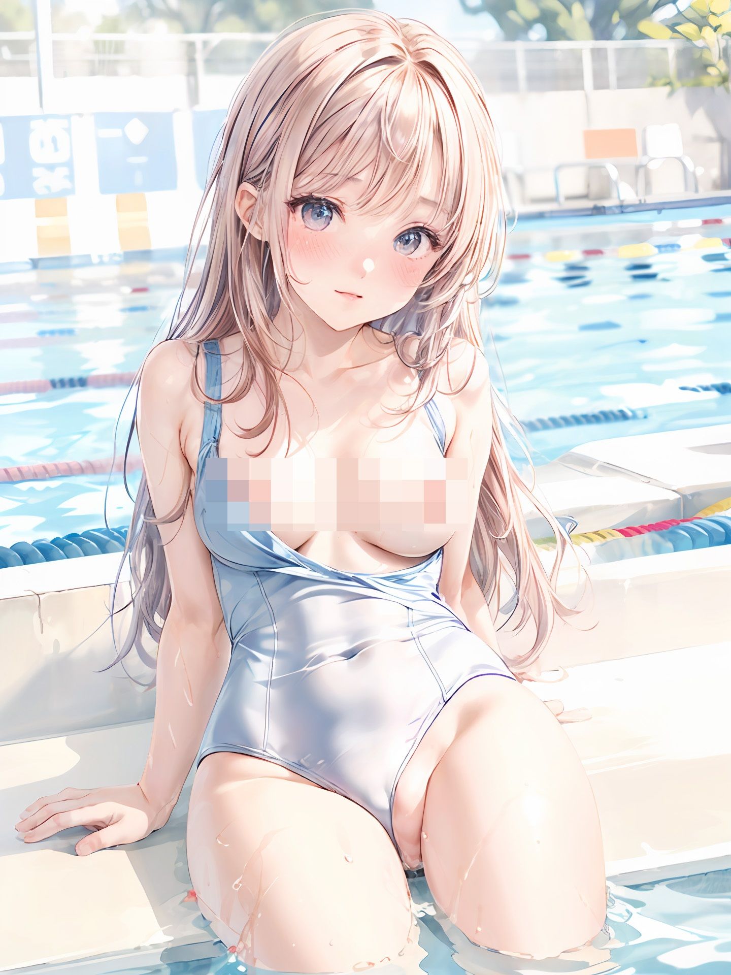 サンプル画像3:水泳女子のえっちなじかん！(えちえちAIイラスト) [d_381794]